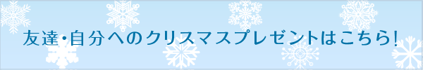 友達・自分へのクリスマスプレゼントはこちら!